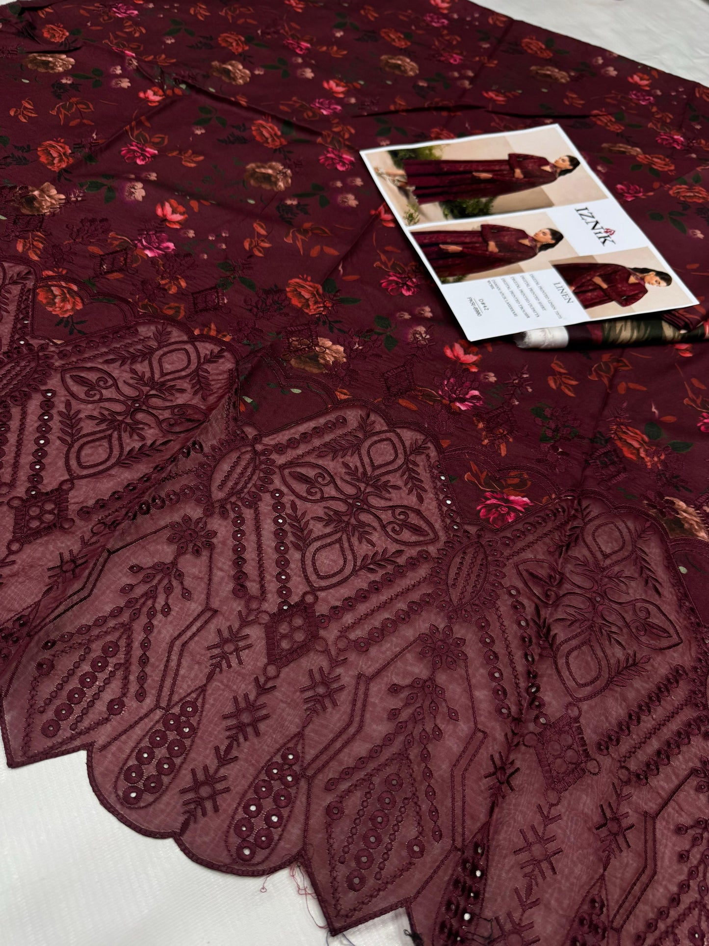 LINEN 72/72 3pc Full Embroidered - 003DPAAK66408