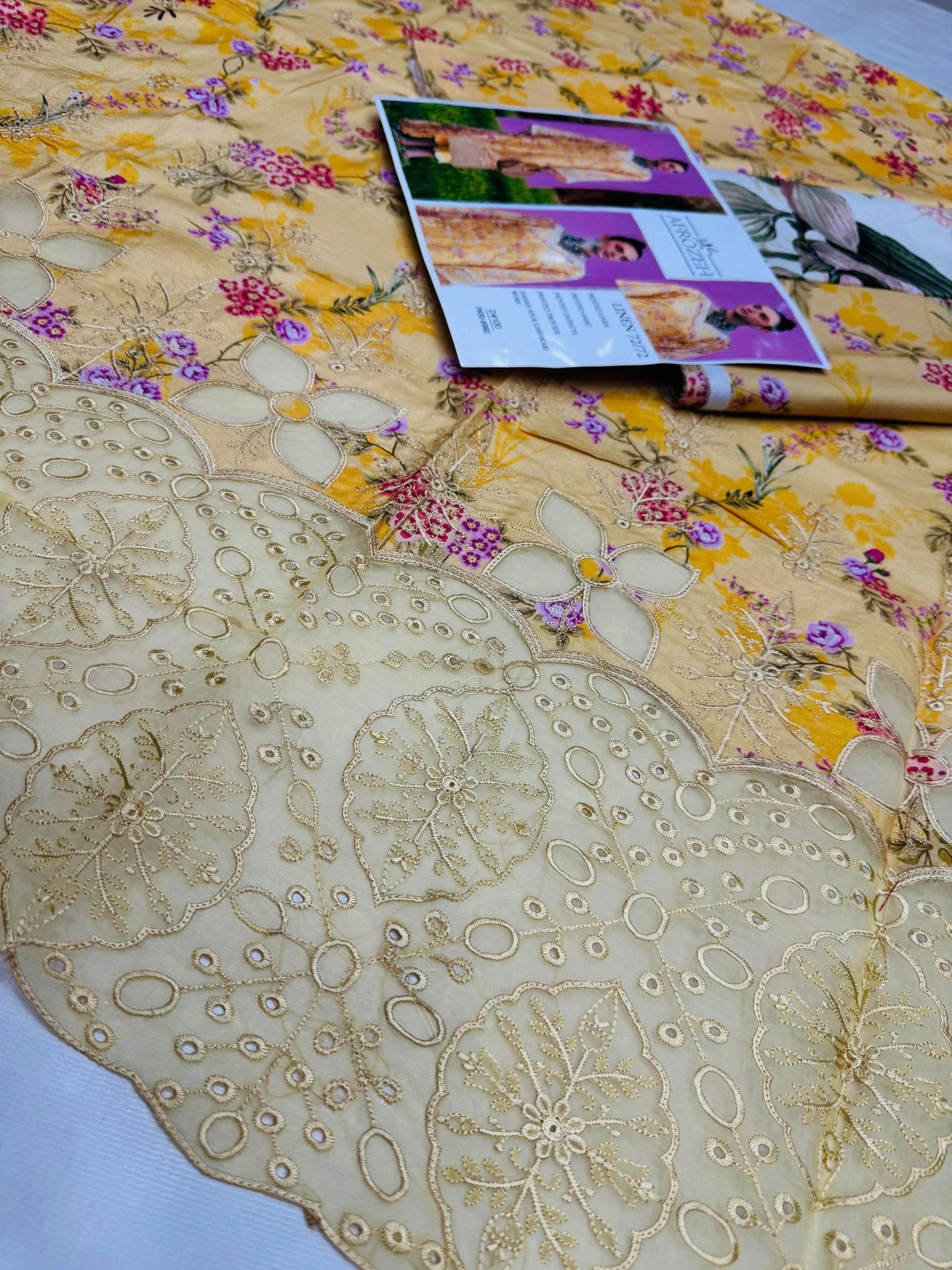 LINEN 72/72 3pc Full Embroidered - D#100