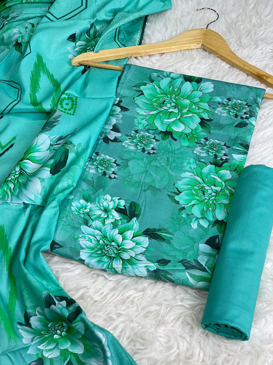 ALKARAM LINEN Digital Print 3pc 2025 - D#16