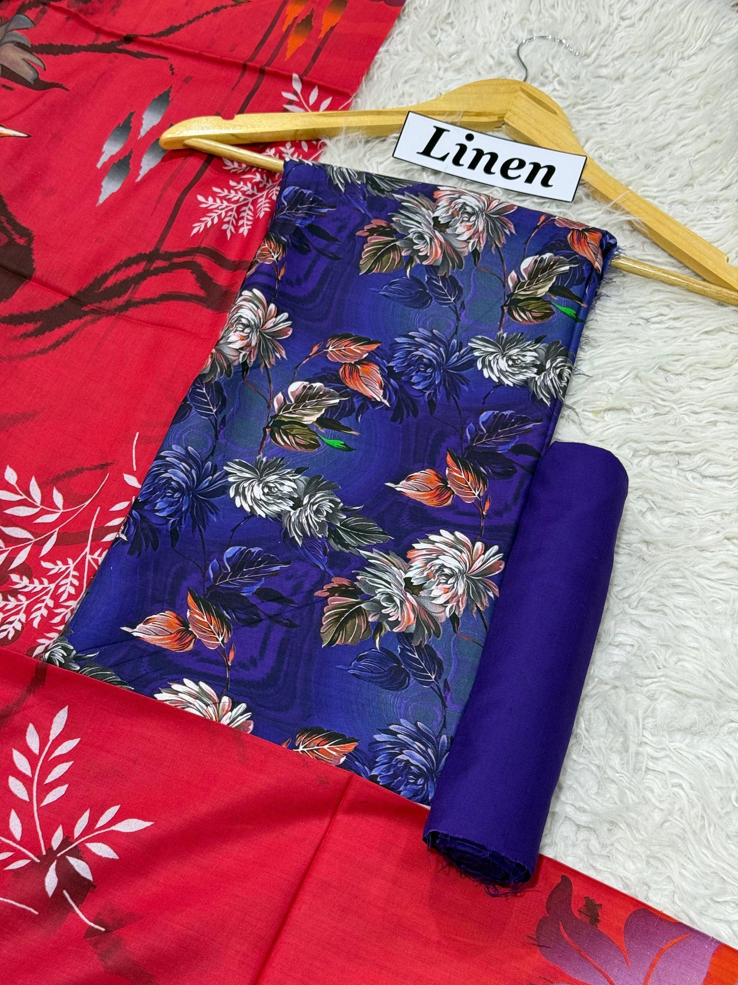 ALKARAM LINEN Digital Print 3pc 2025 - D#6