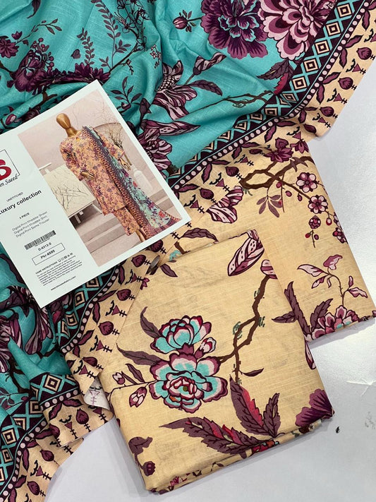 Bin Saeed KHADDAR Digital Print 3pc 2025 - D-6312-S