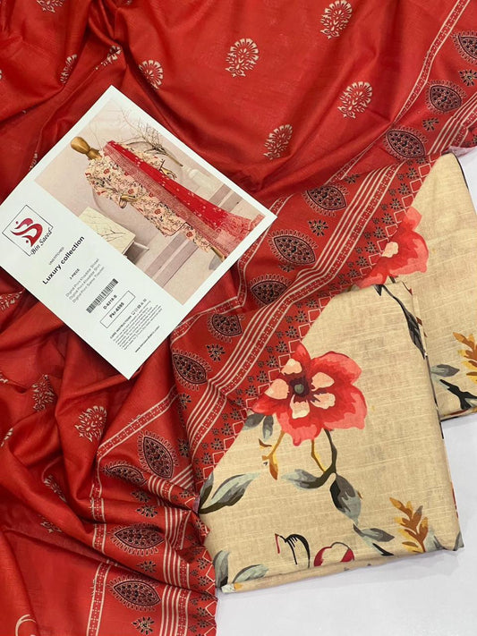 Bin Saeed KHADDAR Digital Print 3pc 2025 - D-6318-S