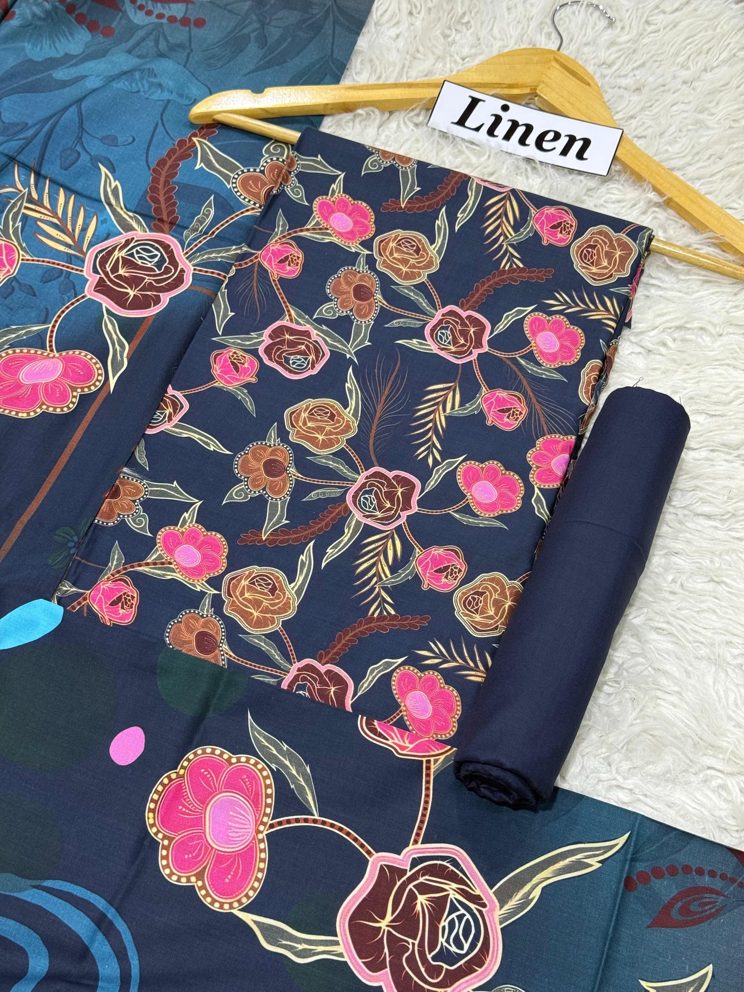 ALKARAM LINEN Digital Print 3pc 2025 - D#8