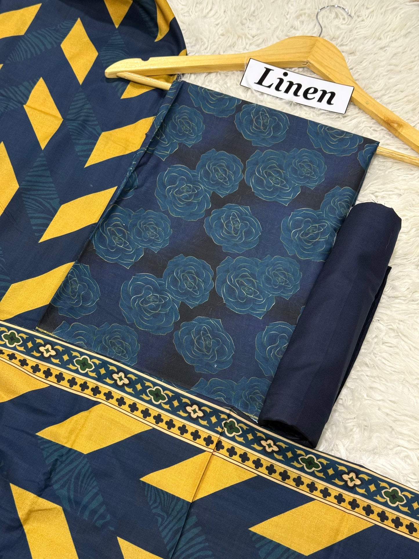 ALKARAM LINEN Digital Print 3pc 2025 - D#9